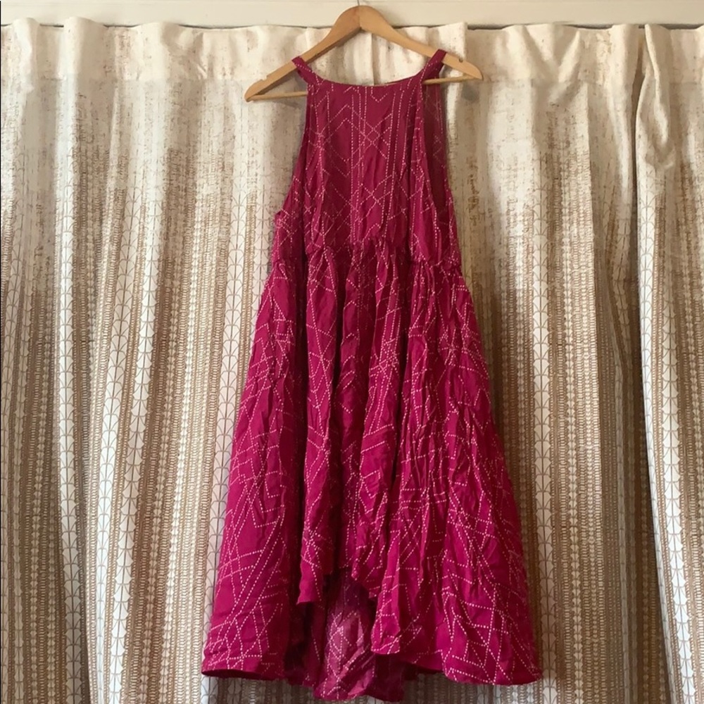 NWT torrid geometric pink high low dress